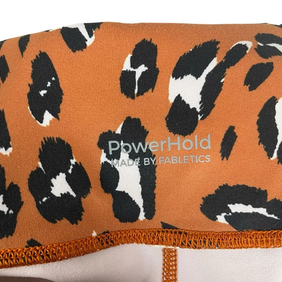 Fabletics Powerhold Compression ⅞ Leggings in Burnt Orange Leopard Size 2X - Picture 11 of 14
